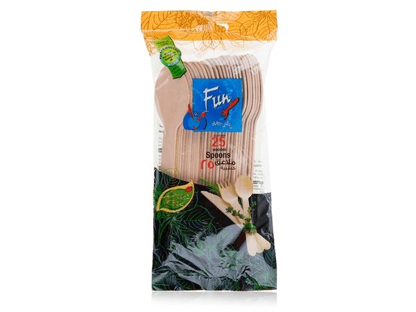 Fun® Wooden Spoon Ø6.5in - Evergreen [P:25pcsx20pkts]