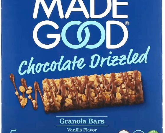 Made Good Organic Choco Drizzled Vanilla – 5 Bars – 120g