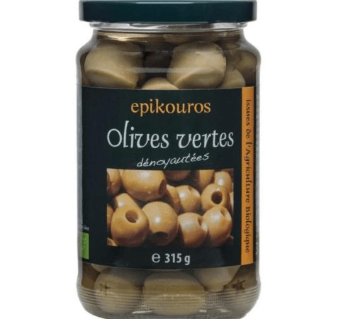 Epikouros Organic Olives Green Pitted – 320g