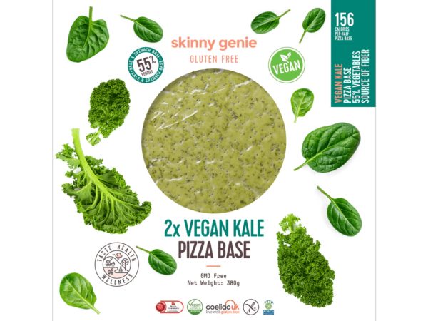 Vegan Kale Gluten Free Pizza Base 26cm - 2 Pieces