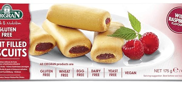 Organic Wild Raspberry Fruit Filled Biscuits ? 175g
