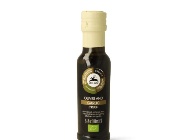 Alce Nero Organic Olive Oil with Garlic Crush – 100ml