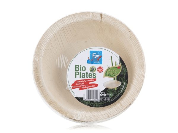 Fun® Palm Bio Leaf Round Plate 6 in [P:10pcsx10pkts]