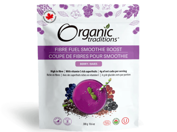 Organic Traditions Fibre Fuel Smoothie Boost Berry 300G