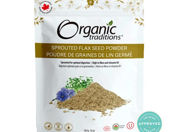 Organic Traditions Sprouted Flax Seed Powder 454G