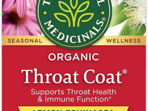 Traditional Medicinals Organic Throat Coat Lemon Echinacea – 16 Tea Bags