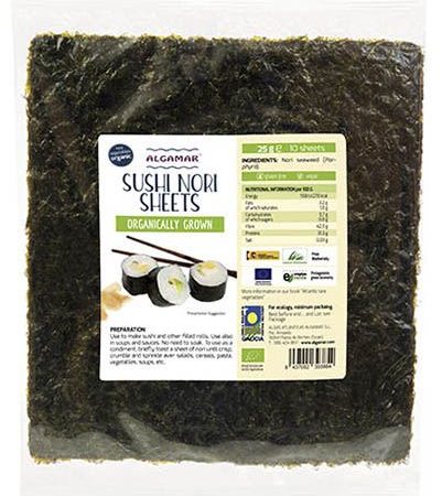 Algamar Organic Sushi Nori Sheets – 25g