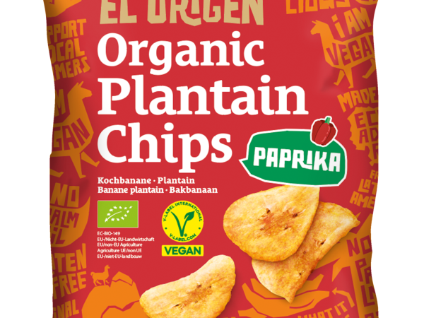 Organic Plantain Chips (Paprika) 80g