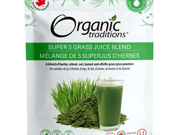 Organic Traditions Super 5 Grass Juice Blend 150G