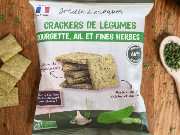 Jardin ? Croquer Organic Crackers ? Zucchini, Garlic & Herbs ? 70g