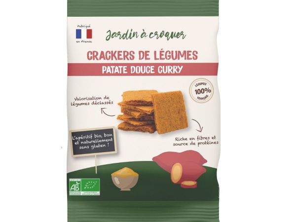 Jardin à Croquer Organic Crackers – Sweet Potato & Curry – 70g