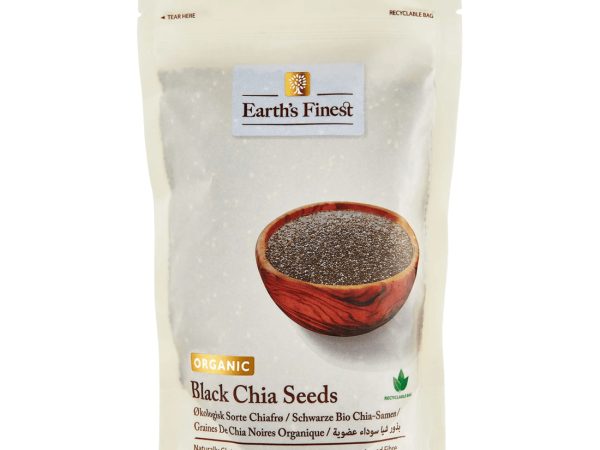 Earth's Finest Organic Black Chia Seeds Gluten Free 300G