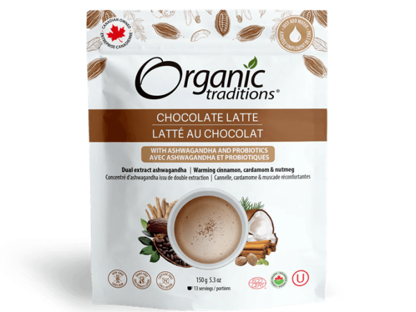 Organic Traditions Chocolate Latte with Ashwagandha - 150g